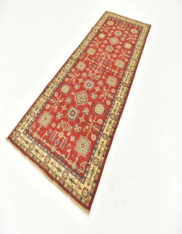 Detail image of 4' x 10'  Hand Knotted Kazak Runner Rug