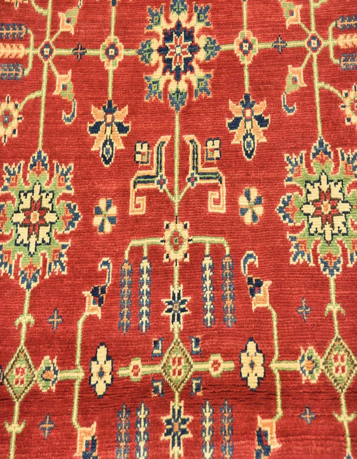 Detail image of 4' x 10'  Hand Knotted Kazak Runner Rug