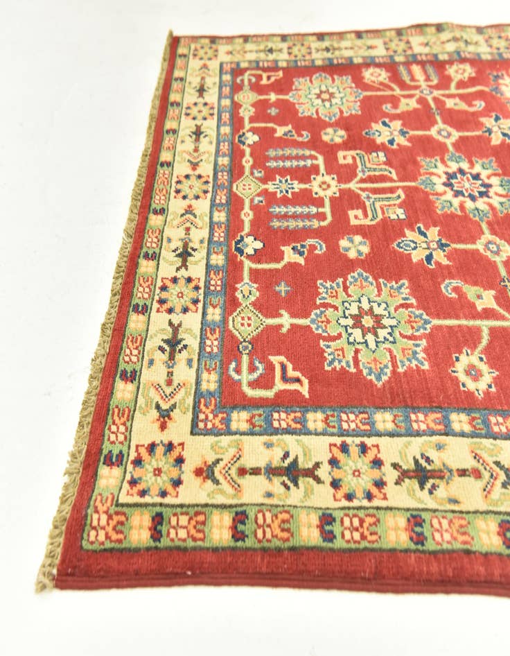 Detail image of 4' x 10'  Hand Knotted Kazak Runner Rug