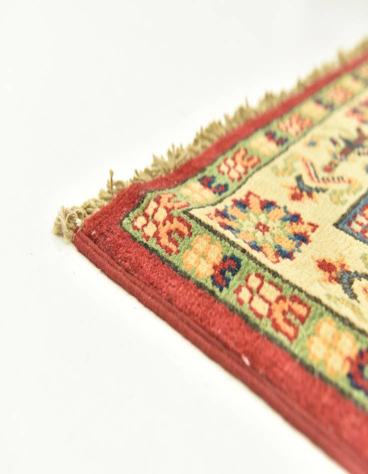 Detail image of 4' x 10'  Hand Knotted Kazak Runner Rug