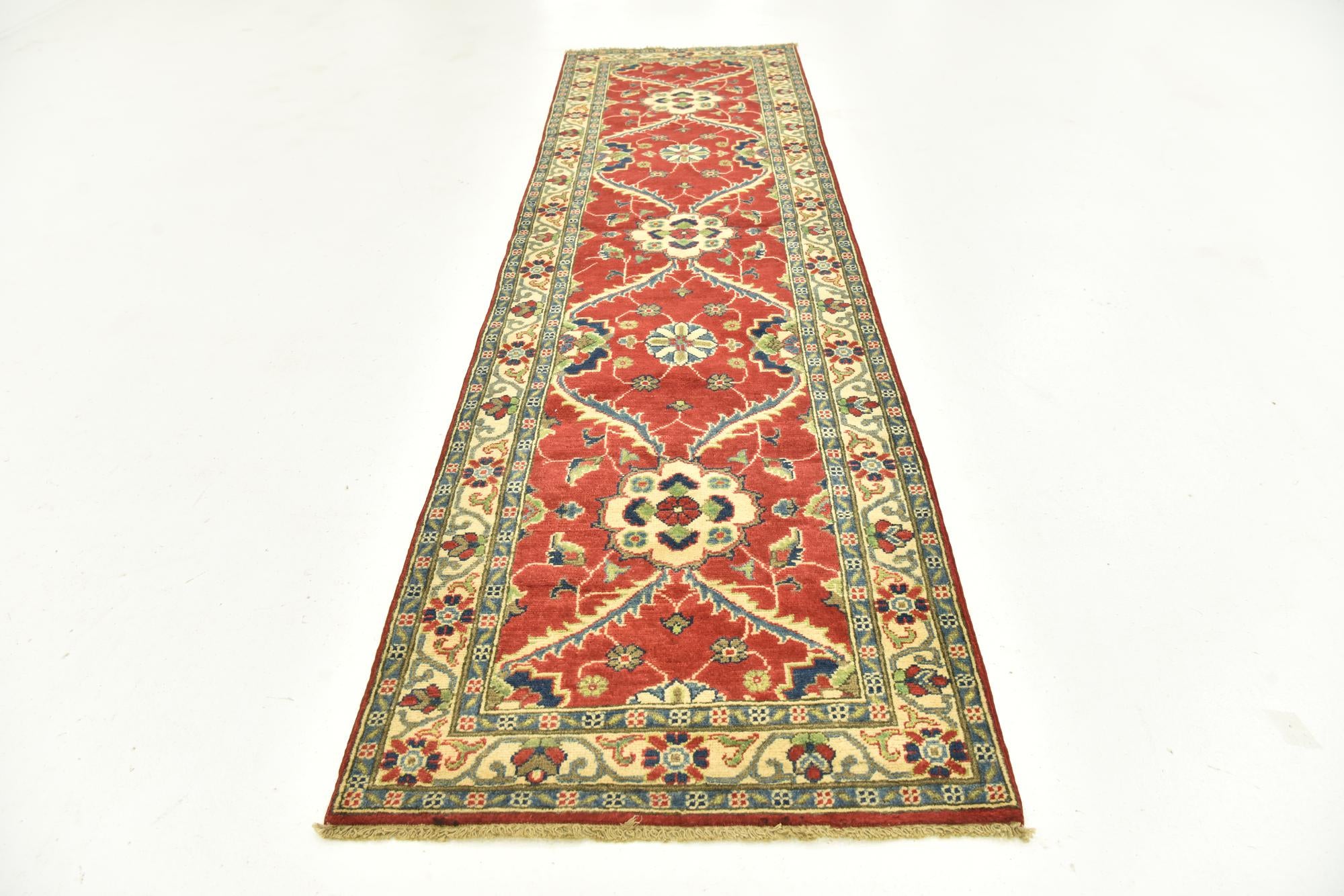 2' 9 x 9' 9 Hand Knotted Kazak Runner Rug