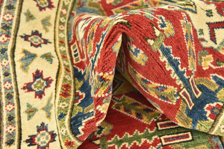 2' 8 x 9' Hand Knotted Kazak Runner Rug
