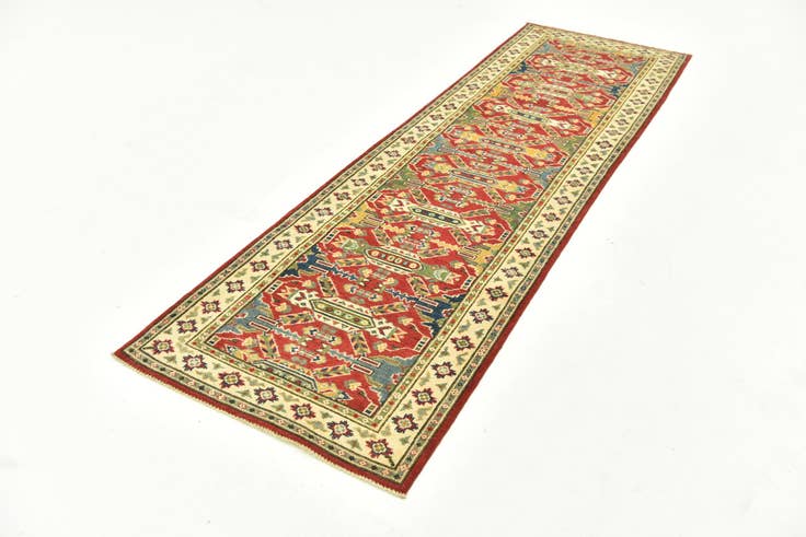 Detail image of 2' 8 x 9' Hand Knotted Kazak Runner Rug