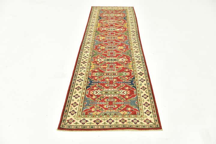 2' 8 x 9' Hand Knotted Kazak Runner Rug