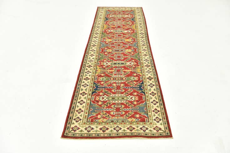 Detail image of 2' 8 x 9' Hand Knotted Kazak Runner Rug