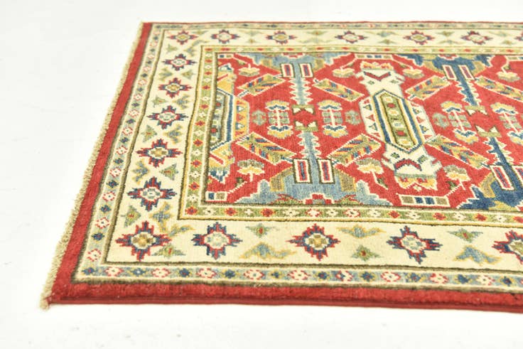 Detail image of 2' 8 x 9' Hand Knotted Kazak Runner Rug