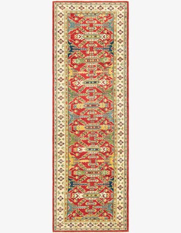 2' 8 x 9' Hand Knotted Kazak Runner Rug
