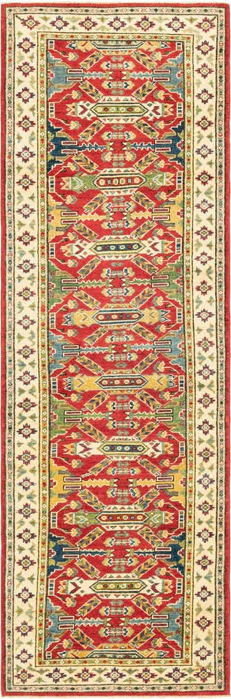 2' 8 x 9' Hand Knotted Kazak Runner Rug