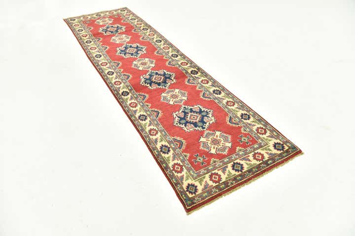 2' 9 x 9' 8 Hand Knotted Kazak Runner Rug