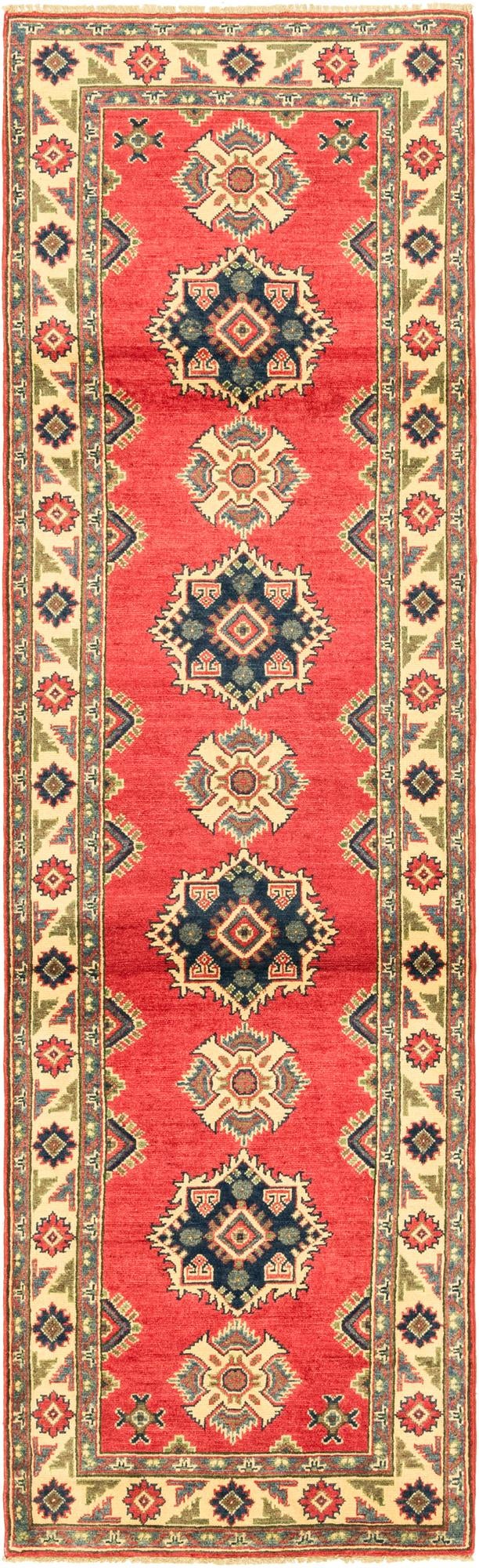 2' 9 x 9' 8 Hand Knotted Kazak Runner Rug