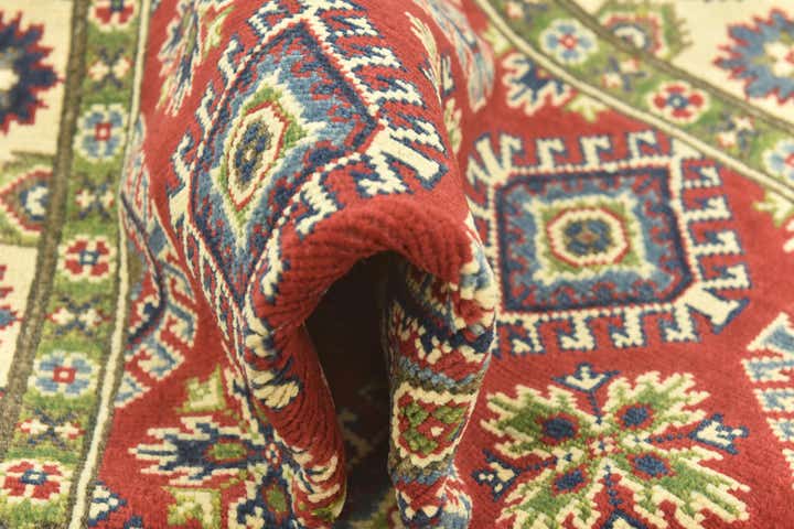 4' x 10' 4 Hand Knotted Kazak Runner Rug