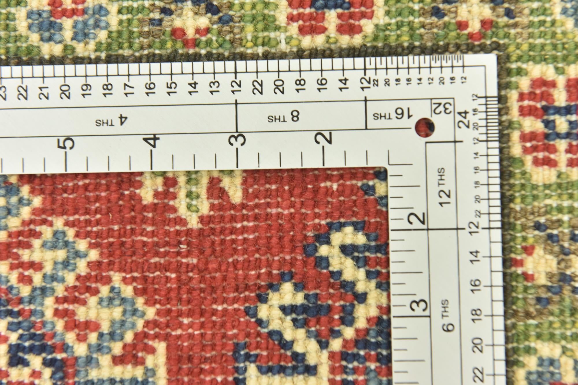 4' x 10' 4 Hand Knotted Kazak Runner Rug