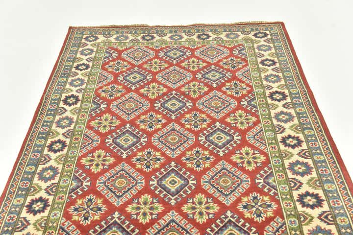 4' x 10' 4 Hand Knotted Kazak Runner Rug