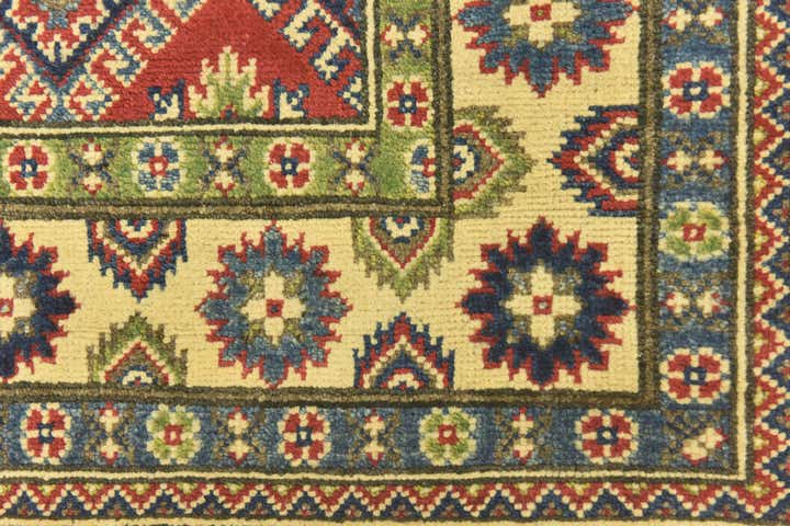 4' x 10' 4 Hand Knotted Kazak Runner Rug