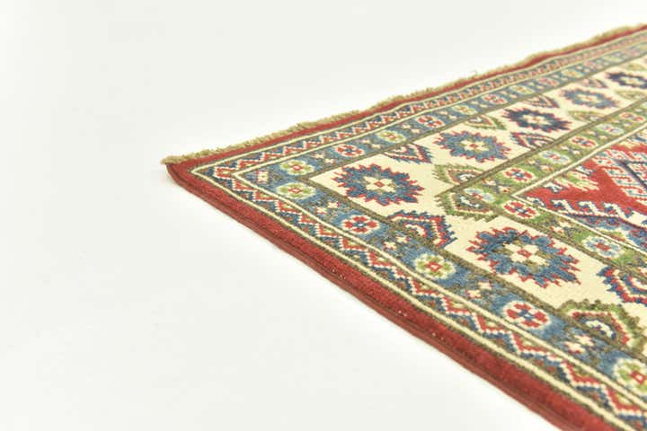 4' x 10' 4 Hand Knotted Kazak Runner Rug