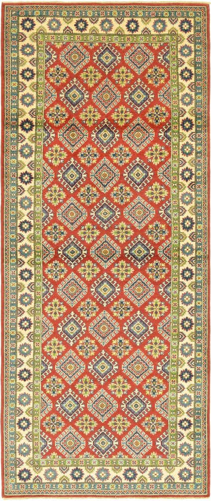 4' x 10' 4 Hand Knotted Kazak Runner Rug