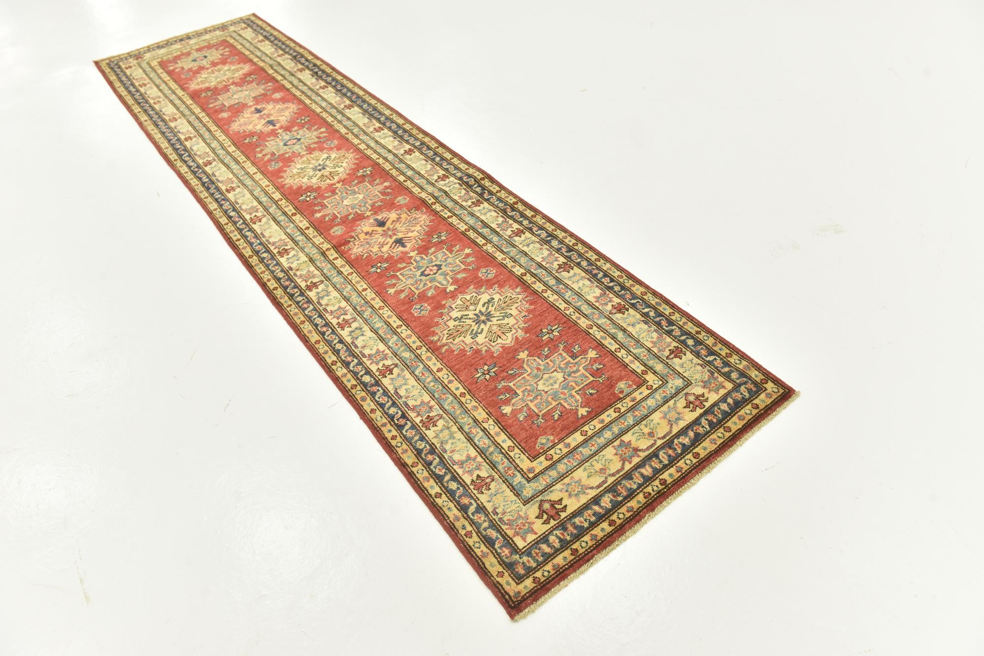 2' 7 x 10' 2 Hand Knotted Kazak Oriental Runner Rug