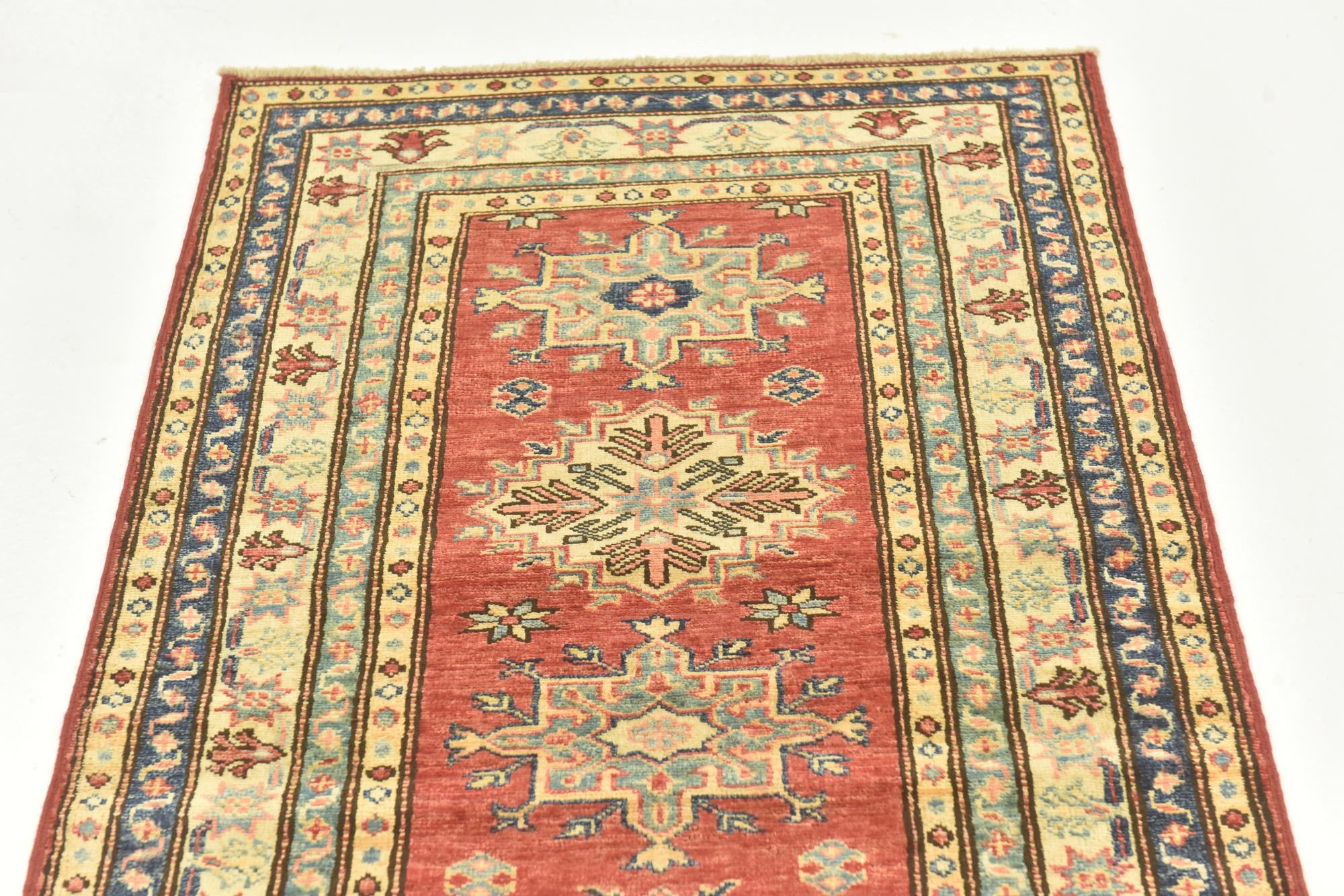 2' 7 x 10' 2 Hand Knotted Kazak Oriental Runner Rug