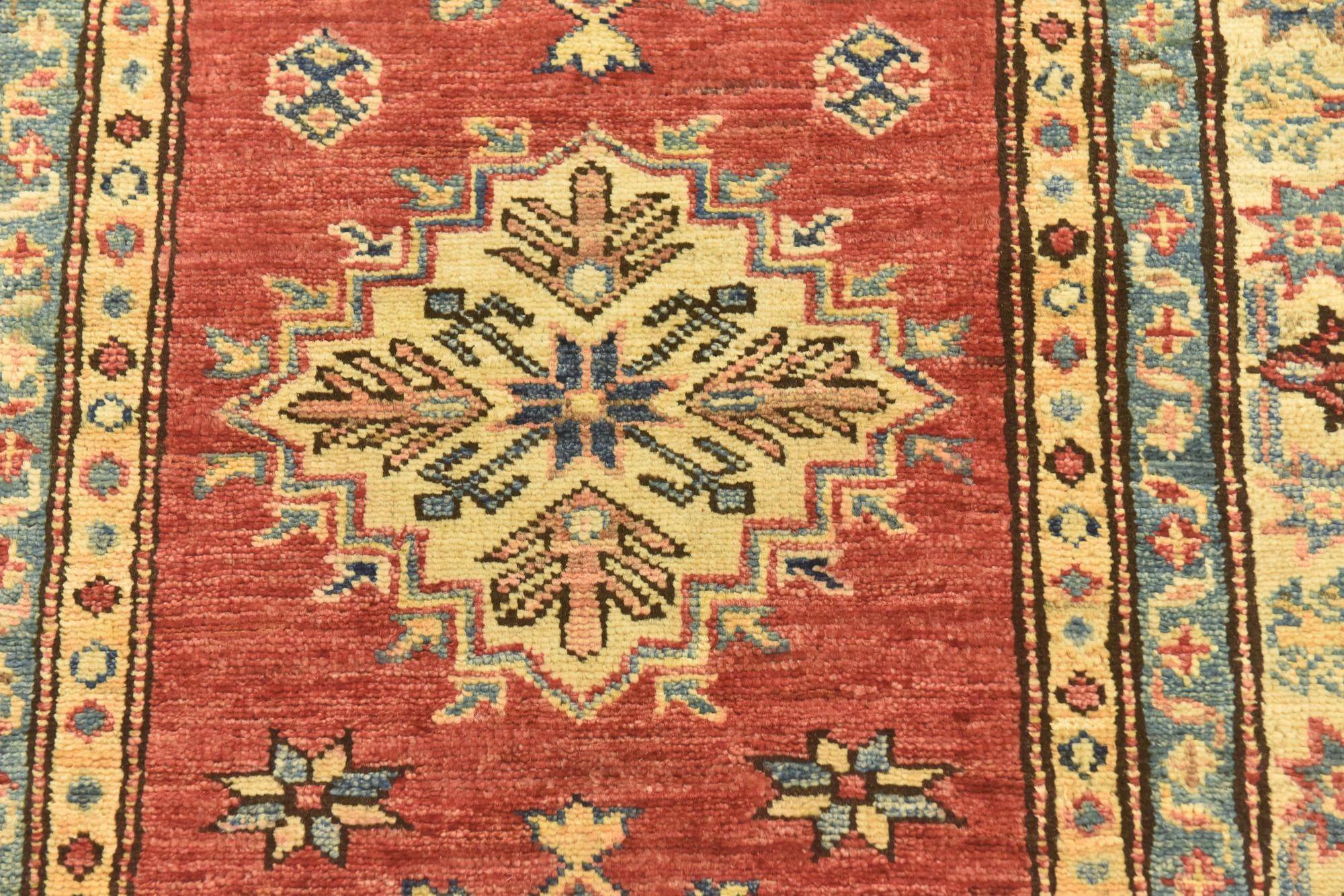 2' 7 x 10' 2 Hand Knotted Kazak Oriental Runner Rug