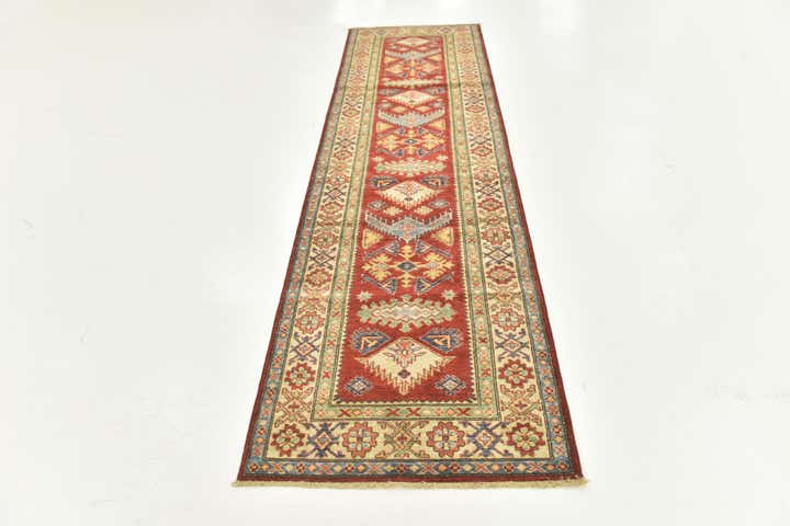 2' 9 x 9' 9 Hand Knotted Kazak Oriental Runner Rug
