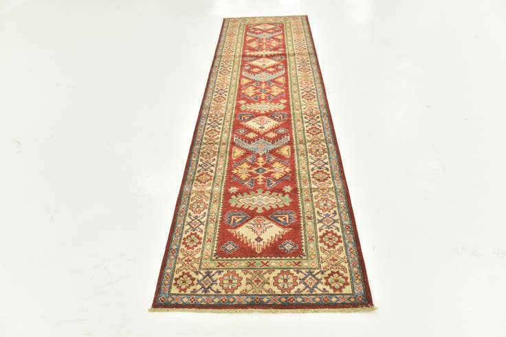 Detail image of 2' 9 x 9' 9 Hand Knotted Kazak Oriental Runner Rug