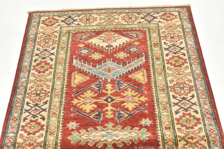 2' 9 x 9' 9 Hand Knotted Kazak Oriental Runner Rug