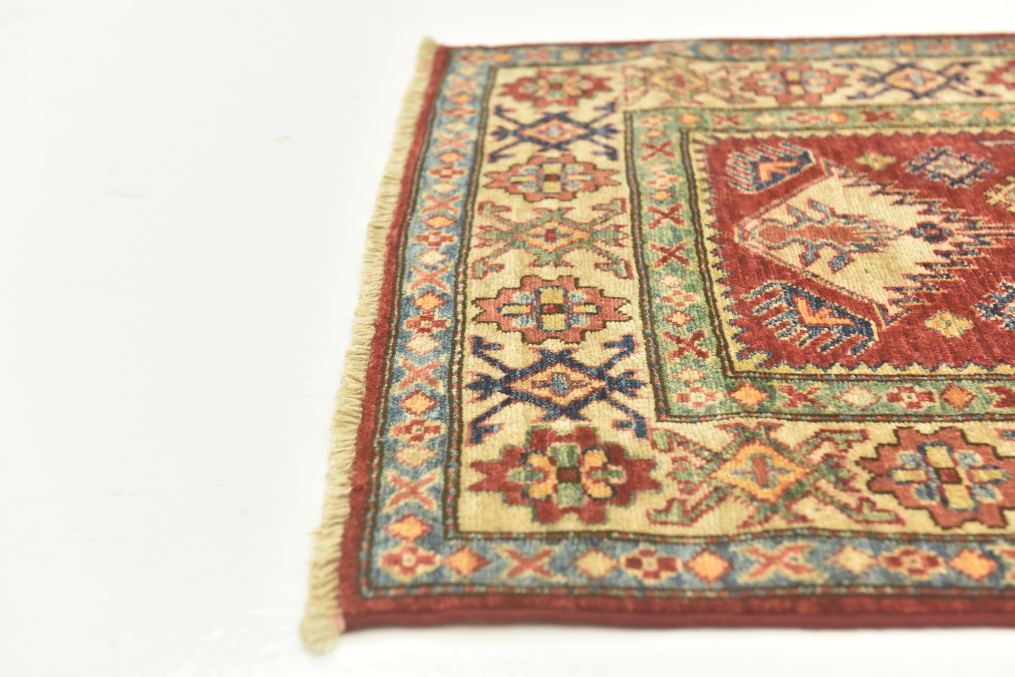 2' 9 x 9' 9 Hand Knotted Kazak Oriental Runner Rug
