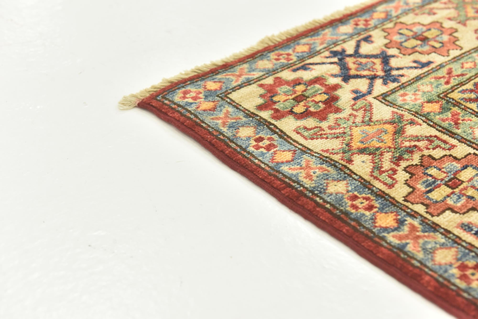 2' 9 x 9' 9 Hand Knotted Kazak Oriental Runner Rug