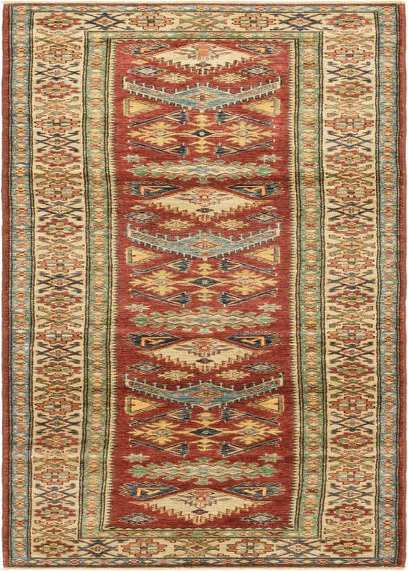 2' 9 x 9' 9 Hand Knotted Kazak Oriental Runner Rug