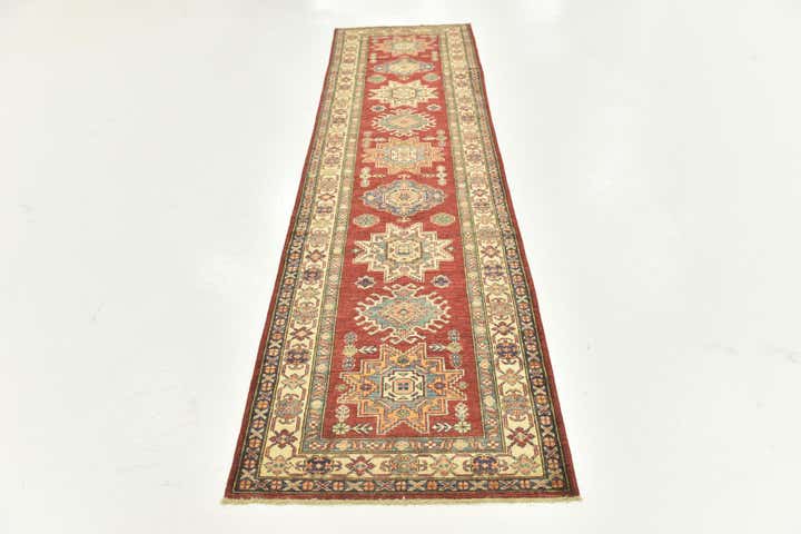 2' 6 x 9' 6 Hand Knotted Kazak Oriental Runner Rug