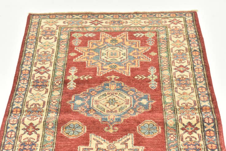 Detail image of 2' 6 x 9' 6 Hand Knotted Kazak Oriental Runner Rug