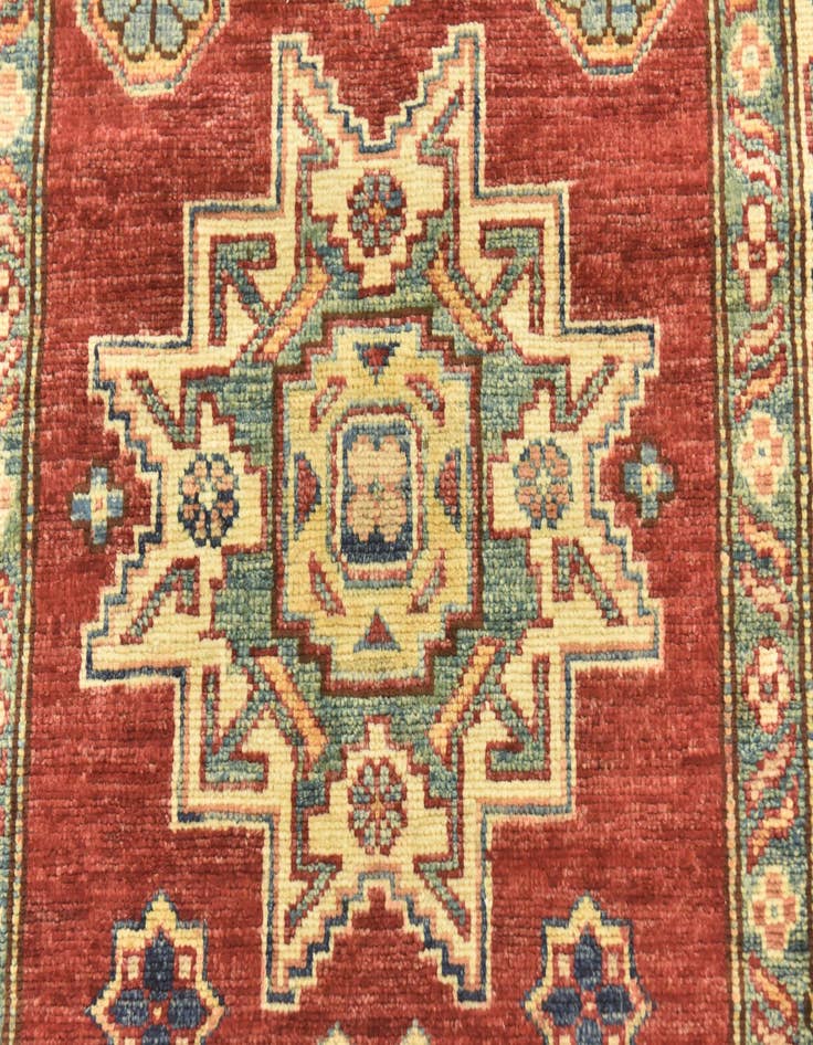 Detail image of 2' 6 x 9' 6  Hand Knotted Kazak Oriental Runner Rug