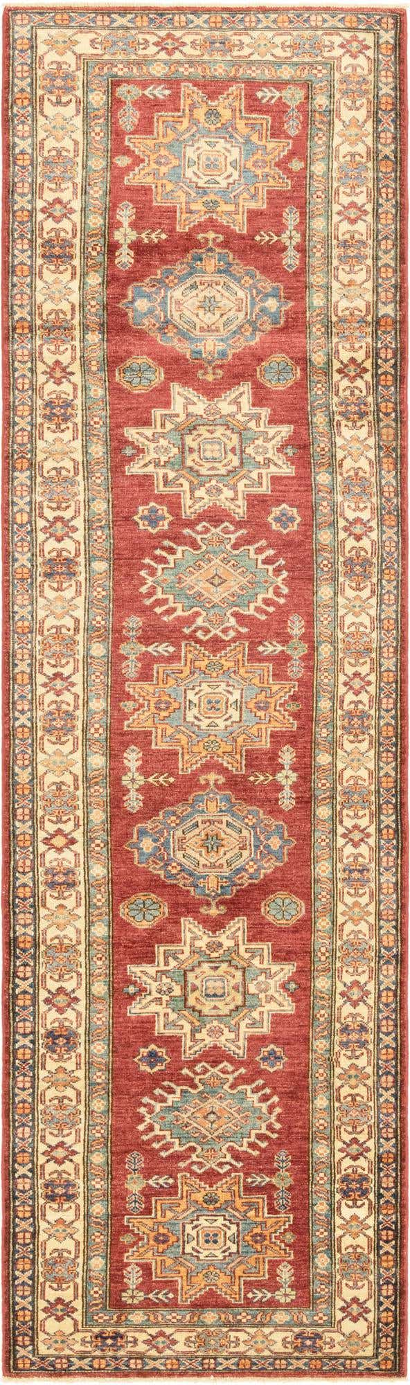 2' 6 x 9' 6 Hand Knotted Kazak Oriental Runner Rug