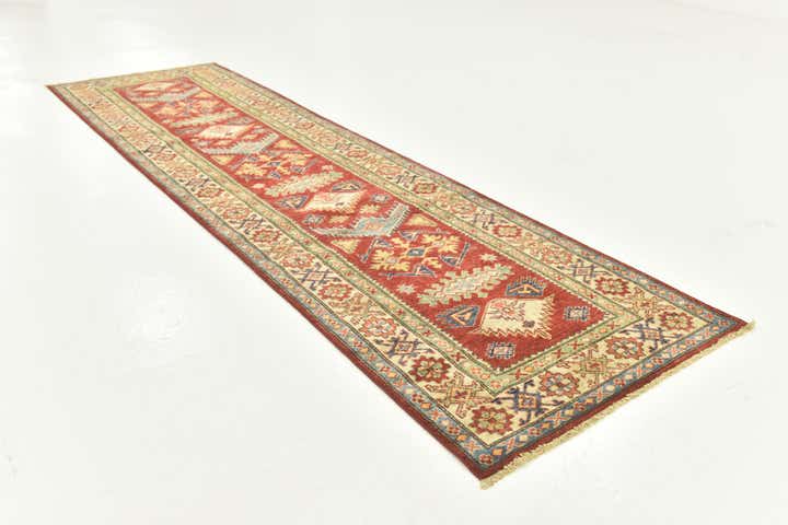 2' 8 x 9' 10 Hand Knotted Kazak Oriental Runner Rug