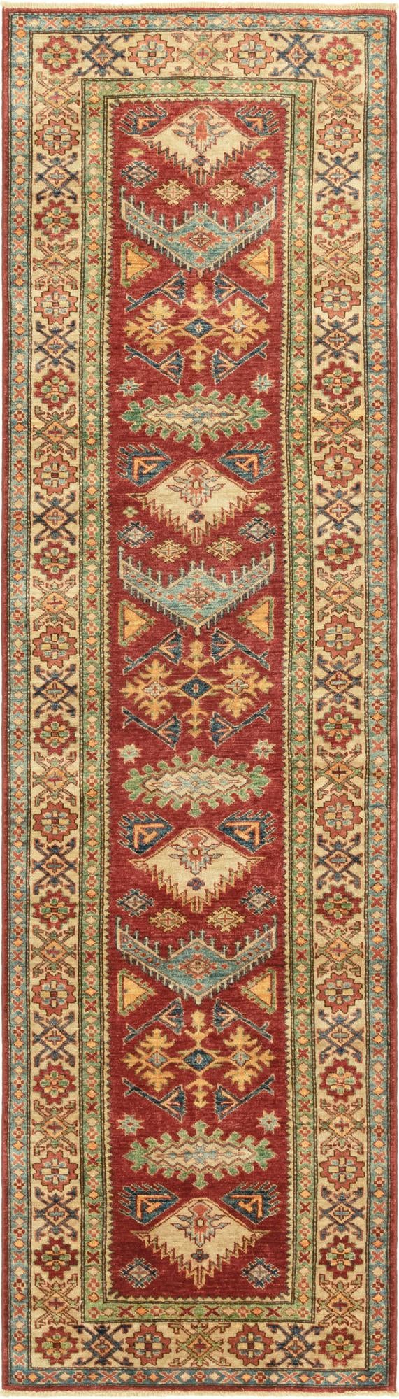 2' 8 x 9' 10 Hand Knotted Kazak Oriental Runner Rug