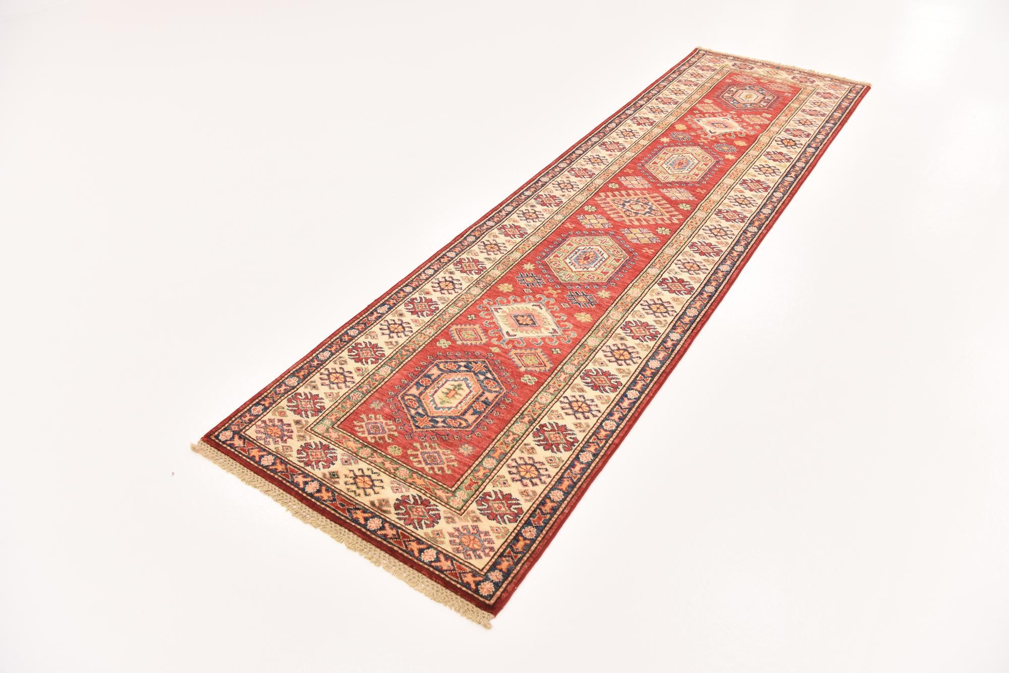 2' 8 x 9' 10 Hand Knotted Kazak Oriental Runner Rug