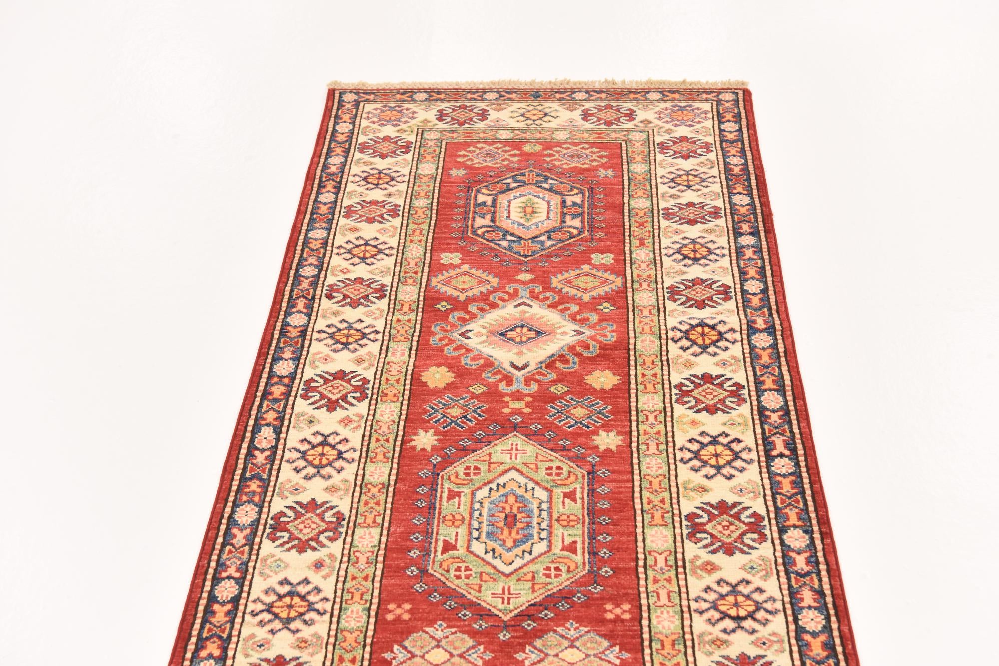 2' 8 x 9' 10 Hand Knotted Kazak Oriental Runner Rug