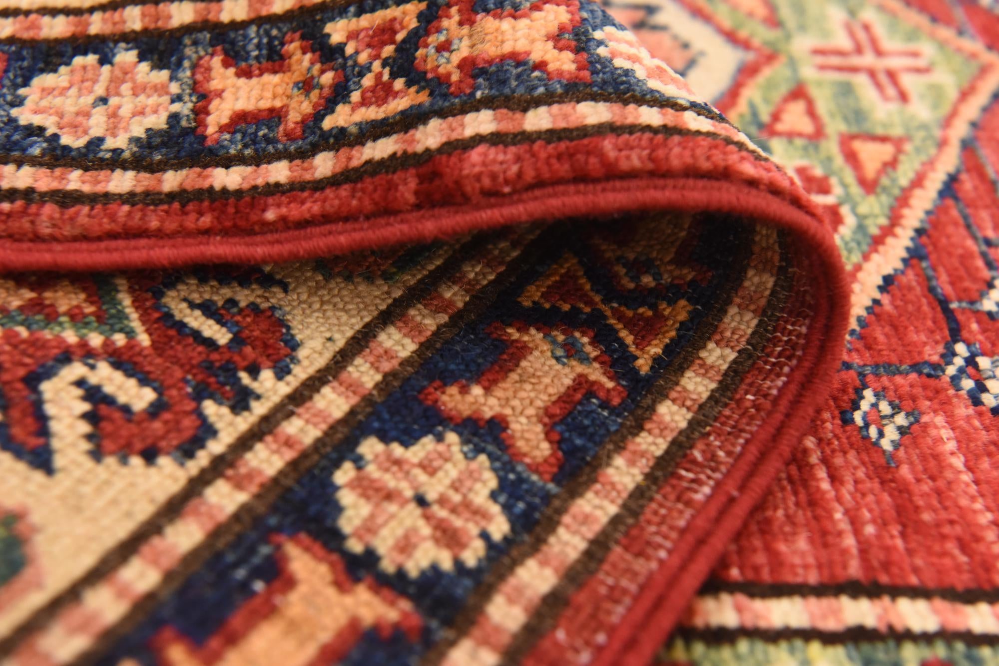 2' 8 x 9' 10 Hand Knotted Kazak Oriental Runner Rug