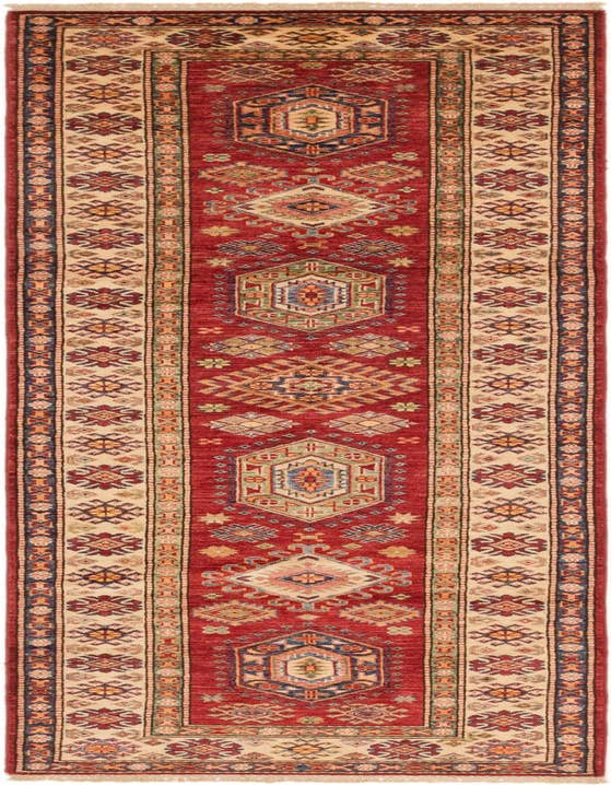 Detail image of 2' 8 x 9' 10 Hand Knotted Kazak Oriental Runner Rug
