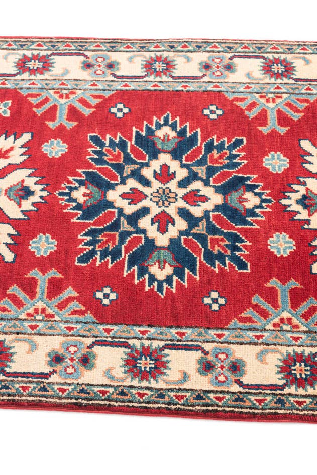 Detail image of 2' 8 x 9' 8 Hand Knotted Kazak Runner Rug