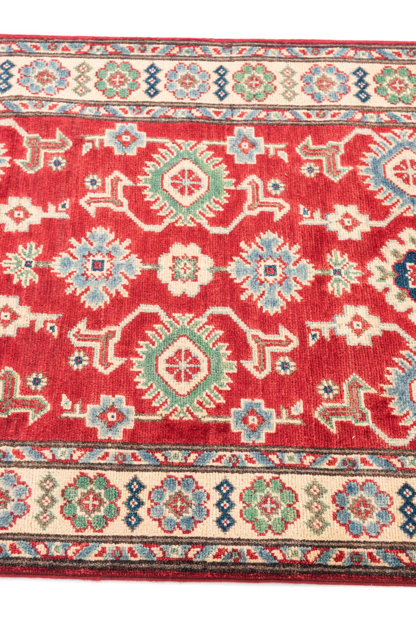 2' 9 x 9' 9 Hand Knotted Kazak Runner Rug