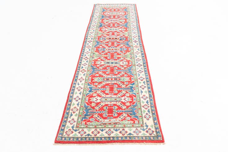 Detail image of 2' 8 x 9' 8 Hand Knotted Kazak Runner Rug