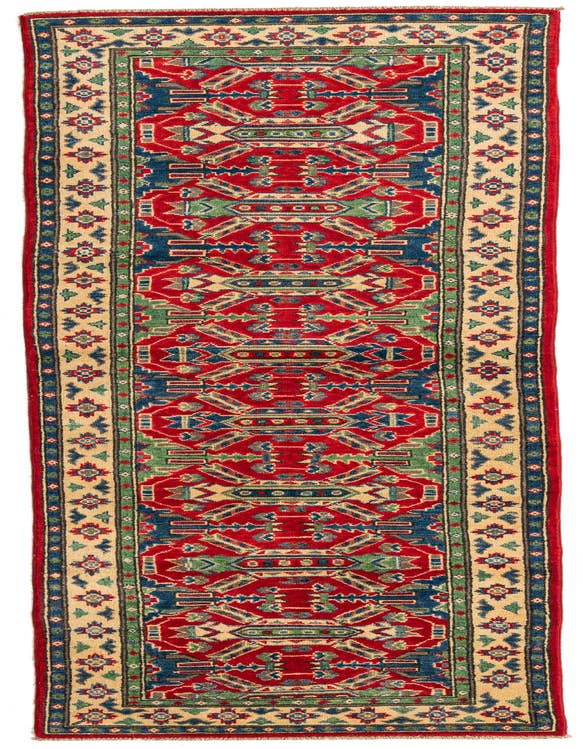 Detail image of 2' 8 x 9' 8 Hand Knotted Kazak Runner Rug