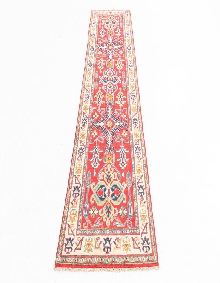 Detail image of 2' 7 x 10'  Hand Knotted Kazak Runner Rug