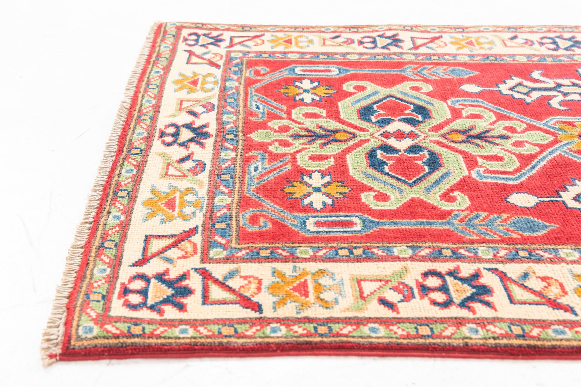 2' 7 x 10' Hand Knotted Kazak Runner Rug