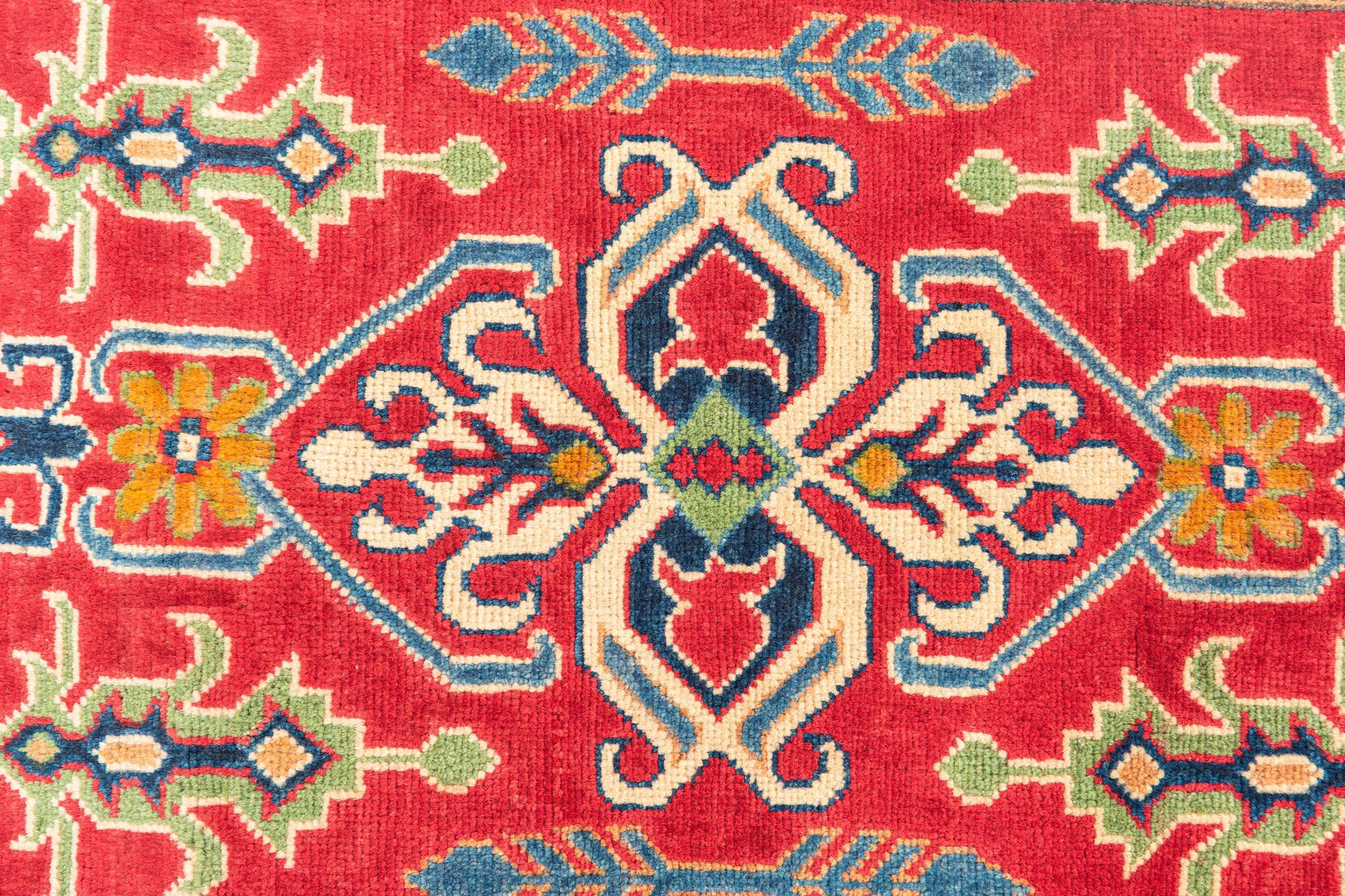 2' 7 x 10' Hand Knotted Kazak Runner Rug