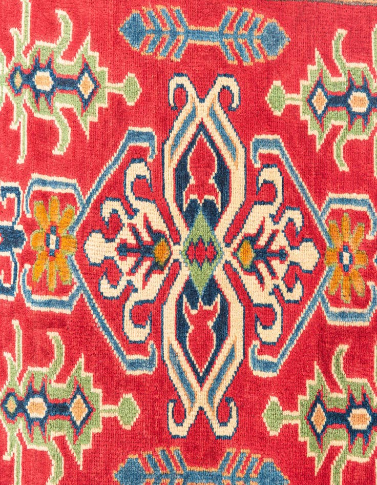 Detail image of 2' 7 x 10'  Hand Knotted Kazak Runner Rug