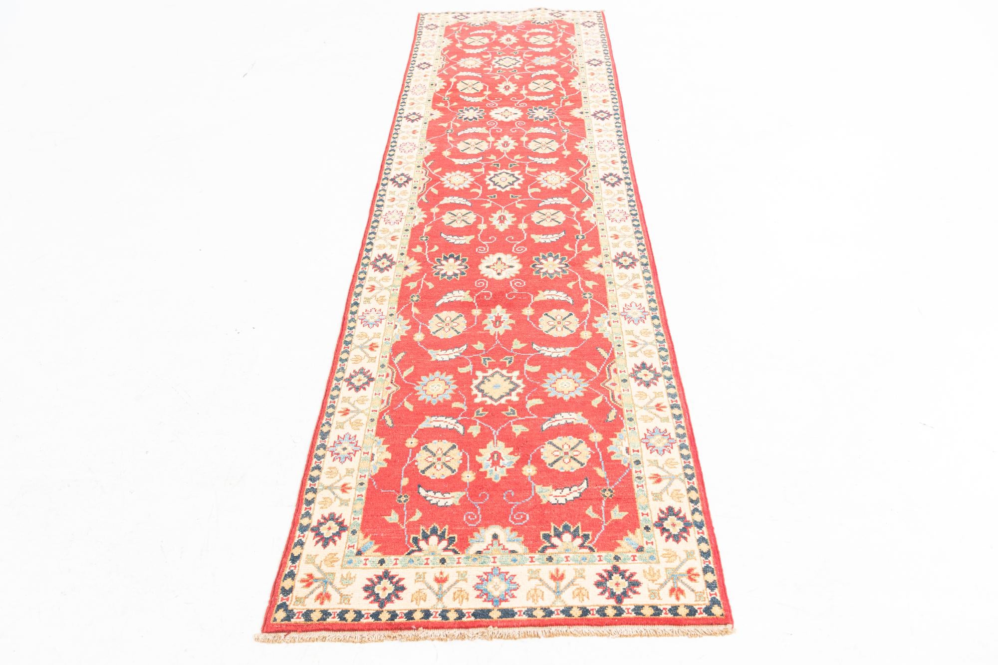 2' 7 x 9' 9 Hand Knotted Kazak Runner Rug