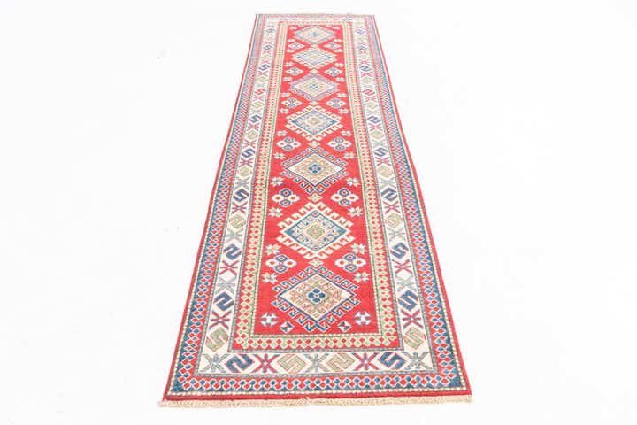 2' 8 x 9' 9 Hand Knotted Kazak Runner Rug