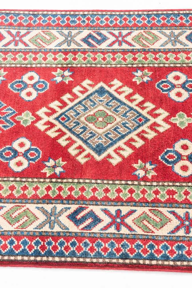 2' 8 x 9' 9 Hand Knotted Kazak Runner Rug